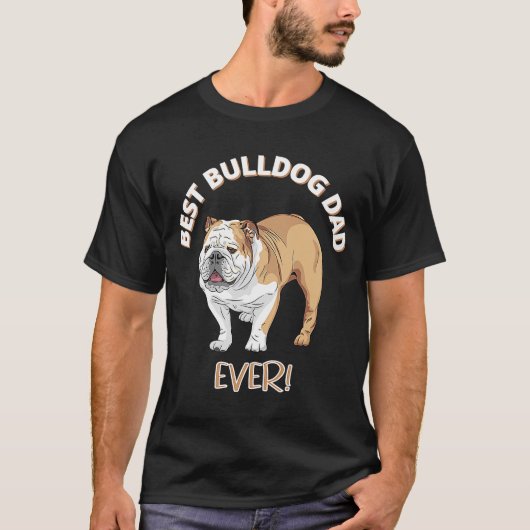 Bester Bulldog Vater je Hundebesitzer T-Shirt (Vorderseite)