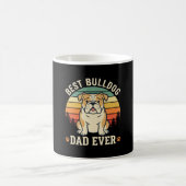 Bester Bulldoggen-Vater aller Zeiten Retro-Vector Kaffeetasse (Mittel)