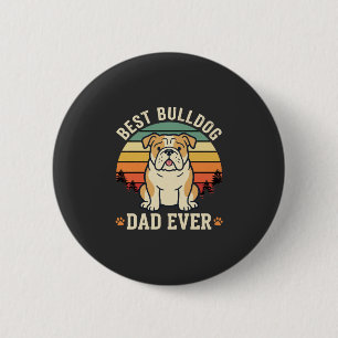 Bester Bulldoggen-Vater Aller Zeiten Retro-Vektor Button
