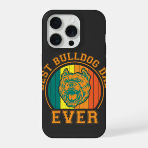 Bester Bulldoggen-Vater Aller Zeiten Retro Vintage iPhone 15 Pro Hülle