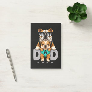 Bester Bulldoggen-Vater überhaupt – Süßer Bulldogg Post-it Klebezettel