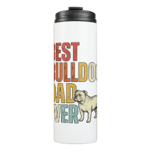 Bester Bulldoggen-Vater überhaupt Vintage-Ätz-Shir Thermosbecher