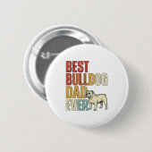 Bester Bulldoggen-Vater überhaupt Vintage-Engravin Button (Vorne & Hinten)