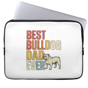 Bester Bulldoggen-Vater überhaupt Vintage-Gravur-S Laptopschutzhülle