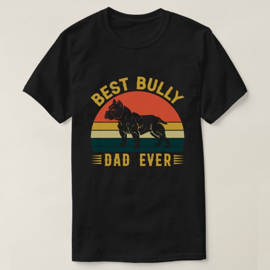 Bester Bully-VATER je Vintag T-Shirt (Design vorne)