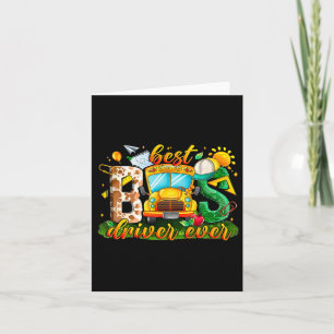 Bester Busfahrer Aller Zeiten Schulbusfahrer Zurüc Karte