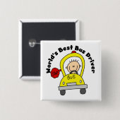 Bester Busfahrer der Welt Button (Vorne & Hinten)