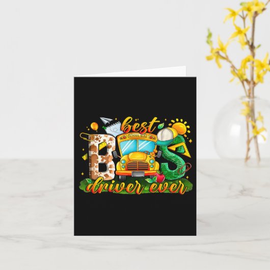 Bester Busfahrer je Schulbusfahrer zurück nach Sch Karte (Gelbe Blume)