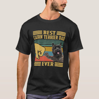 Bester Cairn Terrier Vater je Vintager Tag der Vät T-Shirt