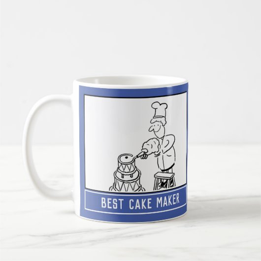 Bester Cake Maker Cartoon mit Name Choice. Kaffeetasse (Links)
