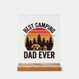 Bester Camping-Vater Aller Zeiten Vintage Camping Acrylschild