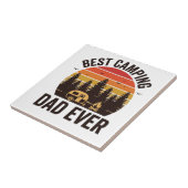 Bester Camping-Vater Aller Zeiten Vintage Camping  Fliese (Seite)