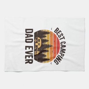 Bester Camping-Vater Aller Zeiten Vintage Camping  Geschirrtuch