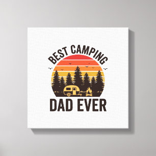 Bester Camping-Vater Aller Zeiten Vintage Camping  Leinwanddruck