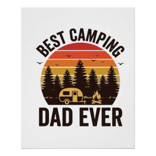 Bester Camping-Vater Aller Zeiten Vintage Camping  Poster