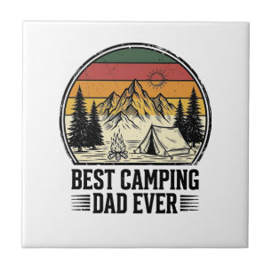 Bester Camping-Vater Aller Zeiten Vintage Outdoor- Fliese
