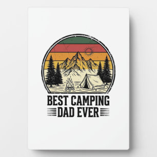 Bester Camping-Vater Aller Zeiten Vintage Outdoor- Fotoplatte