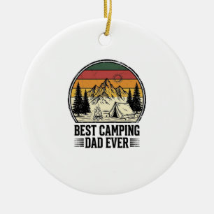 Bester Camping-Vater Aller Zeiten Vintage Outdoor- Keramik Ornament