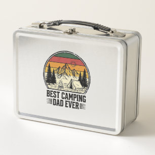Bester Camping-Vater Aller Zeiten Vintage Outdoor- Metall Brotdose