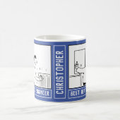 Bester Cartoon für Heizungstechnik mit Namensauswa Kaffeetasse (Mittel)