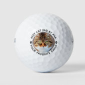 Bester CAT-VATER auf Par Paw Print Custom Foto Golfball (Vorderseite)