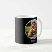 Bester Cat Vater Besitzer des benutzerdefinierten Kaffeetasse (VorderseiteRechts)