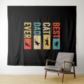 Bester Cat Vater Ever Cat Lovers Cat Vater Wandteppich (Beispiel (Horizontal))