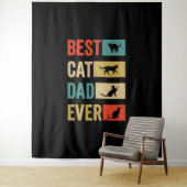 Bester Cat Vater Ever Cat Lovers Cat Vater Wandteppich (Beispiel)