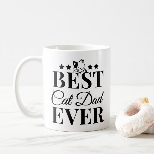 Bester Cat Vater Ever - Cat Vater Kaffeetasse (Mit Donut)