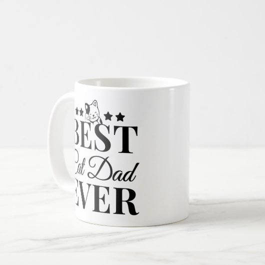 Bester Cat Vater Ever - Cat Vater Kaffeetasse (Vorderseite Links)