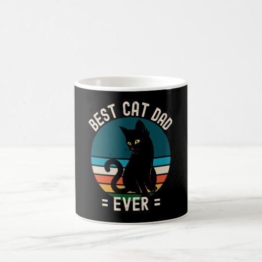 Bester Cat Vater Ever Funny Black Cat Geschenk Kaffeetasse (Mittel)