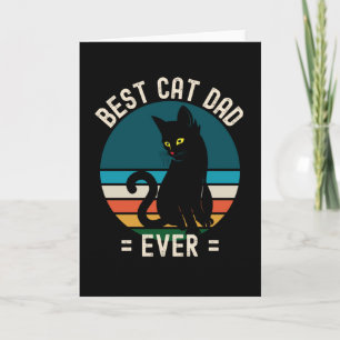 Bester Cat Vater Ever Funny Black Cat Geschenk Karte