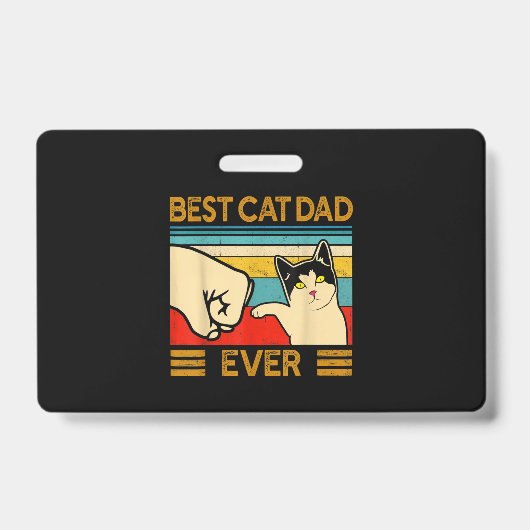Bester Cat Vater Ever Funny Cat Daddy Ausweis (Vorderseite)