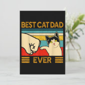 Bester Cat Vater Ever Funny Cat Daddy Einladung (Stehend Vorderseite)