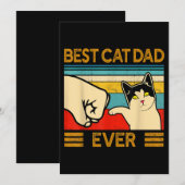 Bester Cat Vater Ever Funny Cat Daddy Einladung (Vorne/Hinten)