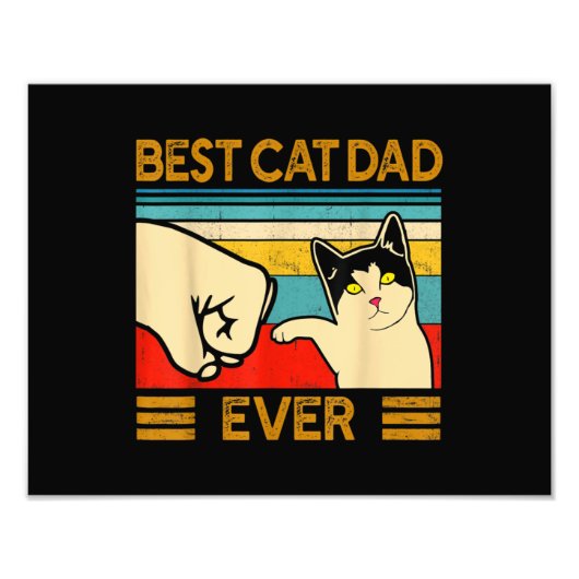 Bester Cat Vater Ever Funny Cat Daddy Fotodruck (Vorne)