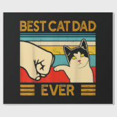 Bester Cat Vater Ever Funny Cat Daddy Geschenkpapier (Flach)