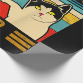 Bester Cat Vater Ever Funny Cat Daddy Geschenkpapier (Ecke)