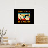 Bester Cat Vater Ever Funny Cat Daddy Poster (Küche)