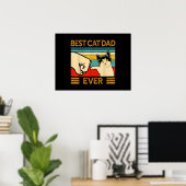 Bester Cat Vater Ever Funny Cat Daddy Poster (Heimbüro)