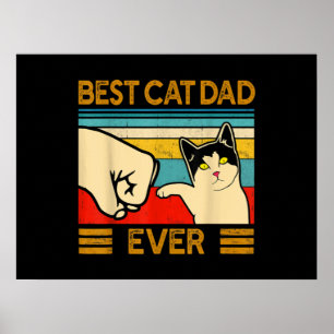 Bester Cat Vater Ever Funny Cat Daddy Poster