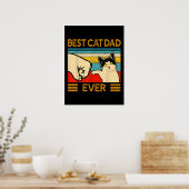 Bester Cat Vater Ever Funny Cat Daddy Poster (Küche)