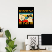 Bester Cat Vater Ever Funny Cat Daddy Poster (Heimbüro)