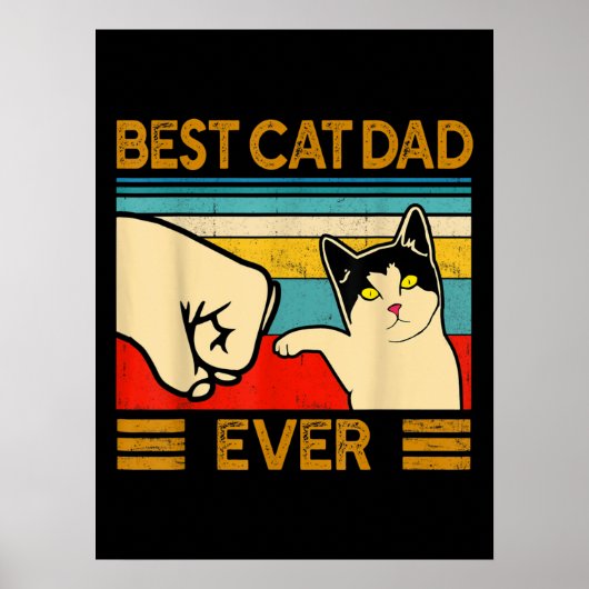 Bester Cat Vater Ever Funny Cat Daddy Poster (Vorne)