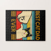 Bester Cat Vater Ever Funny Cat Daddy Puzzle (Horizontal)