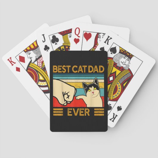 Bester Cat Vater Ever Funny Cat Daddy Spielkarten (Rückseite)