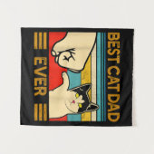 Bester Cat Vater Ever Funny Cat Daddy Wandteppich (Vorderseite (Horizontal))