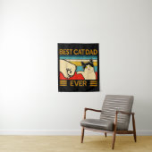 Bester Cat Vater Ever Funny Cat Daddy Wandteppich (Beispiel)