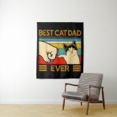 Bester Cat Vater Ever Funny Cat Daddy Wandteppich (Beispiel)