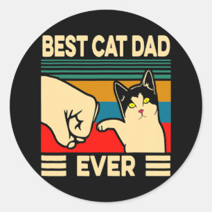 Bester Cat Vater Ever Funny Cat Vater Vater Vintag Runder Aufkleber